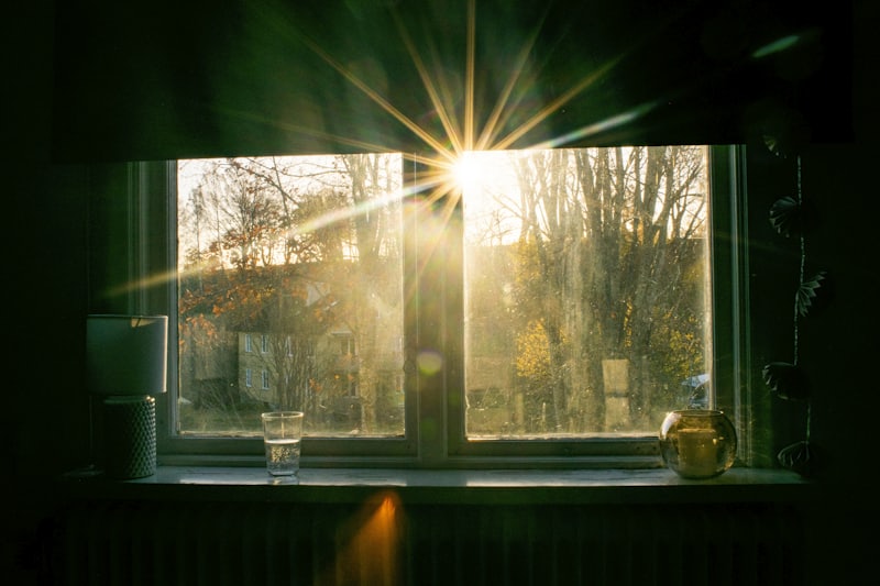 Early morning light through a window.