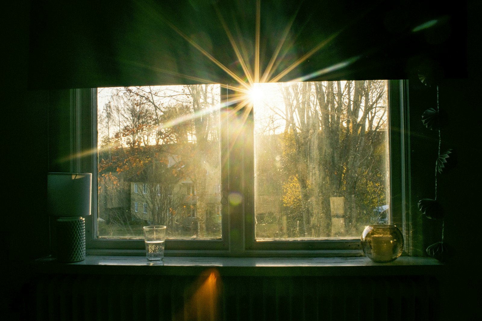 Early morning light through a window.